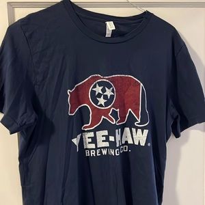 Yee-Haw brewing t shirt, size large lightly worn